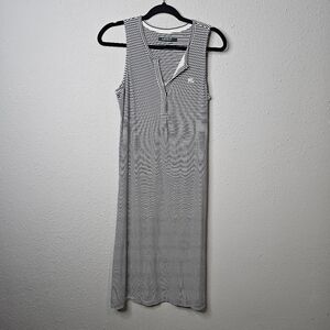 Lauren Ralph Lauren Dress Womens Small Sleeveles Striped Logo Embroidered Casual